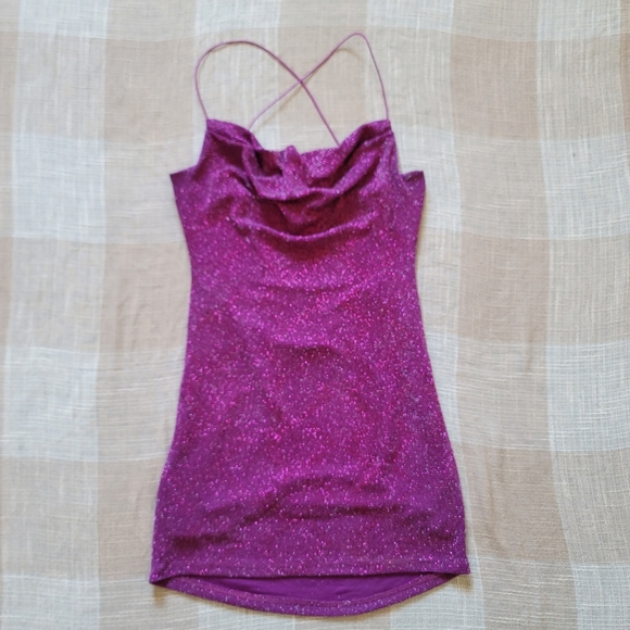 Dresses Y2k Strappy Purple Metallic Cocktail Dress Poshmark
